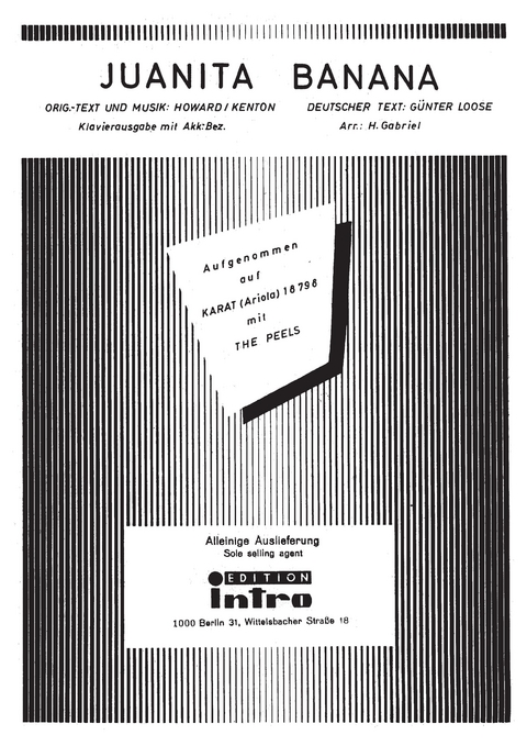 Juanita Banana -  KENTON,  Howard, G&uuml;nter Loose