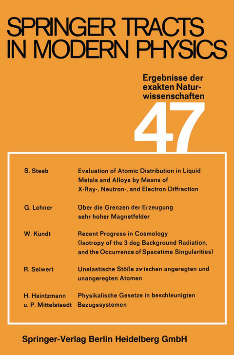 Springer Tracts in Modern Physics - G. H&ouml;hler