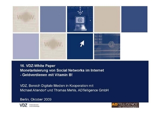 Monetarisierung von social Networks im Internet
