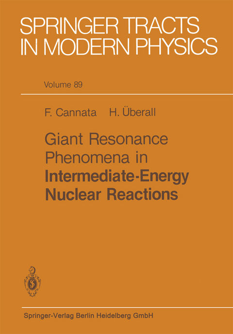 Giant Resonance Phenomena in Intermediate Energy Nuclear Reactions - F. Cannata, H. &Uuml;berall