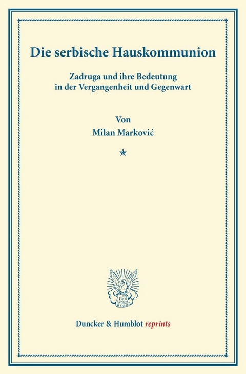 Die serbische Hauskommunion - Milan Marković
