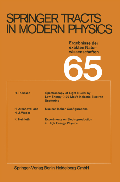 Springer Tracts in Modern Physics - G. H&ouml;hler