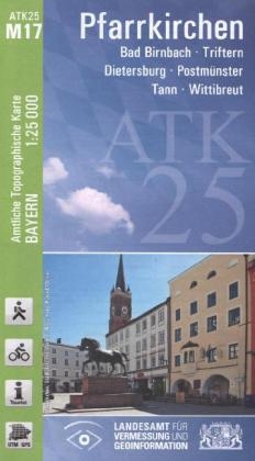 ATK25-M17 Pfarrkirchen (Amtliche Topographische Karte 1:25000) - Breitband und Vermessung Landesamt f&uuml;r Digitalisierung  Bayern