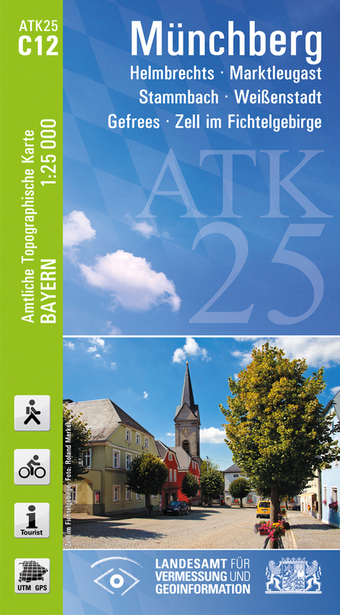 ATK25-C12 M&uuml;nchberg (Amtliche Topographische Karte 1:25000) - Breitband und Vermessung Landesamt f&uuml;r Digitalisierung  Bayern