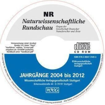 Naturwissenschaftliche Rundschau CD-ROM. Jahrg&auml;nge 2004 - 2012