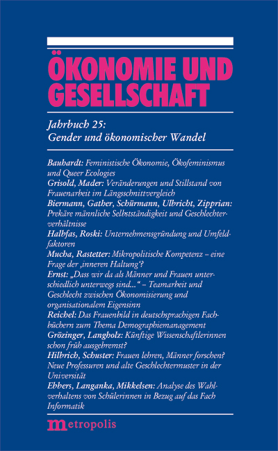&Ouml;konomie und Gesellschaft / Gender und &ouml;konomischer Wandel - 