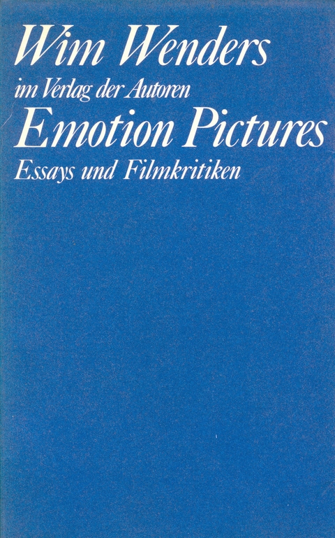 Emotion Pictures - Wim Wenders