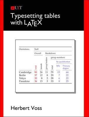 Typesetting Tables with LaTeX - Herbert Voss