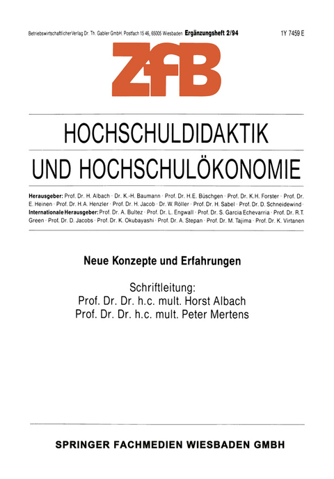 Hochschuldidaktik und Hochschul&ouml;konomie - 