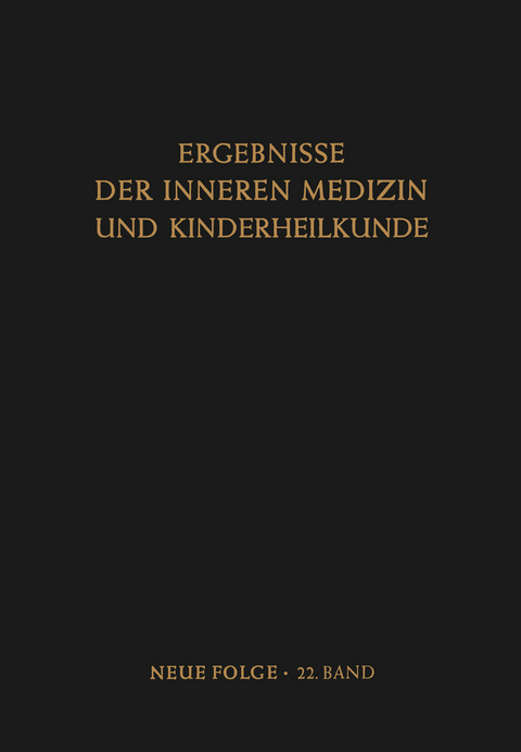 Ergebnisse der Inneren Medizin und Kinderheilkunde - L. Heilmeyer, R. Schoen, A. Prader