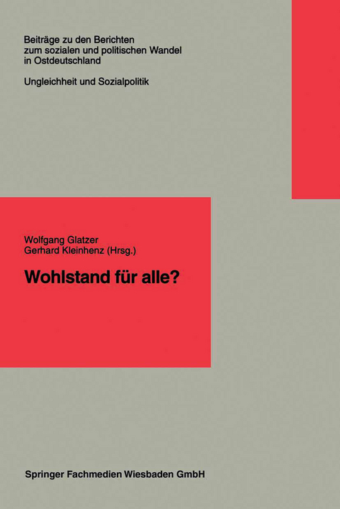 Wohlstand f&uuml;r alle? - 