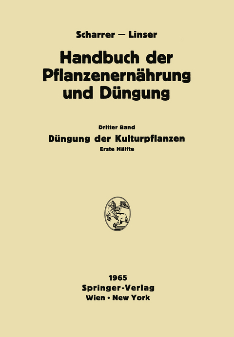 D&uuml;ngung der Kulturpflanzen - N. Atanasiu, W. Baden, F. Baltin, L. D. Baver, A. Blamauer, E. v. Boguslawski, K. Br&auml;unlich, D. Br&uuml;ning, Y. Co&iuml;c, Diplomg&auml;rtnerin Liselotte Forchthammer, W. Frohner, A. Fruhstorfer, L. Gisiger, M. G&ouml;kg&ouml;l, W. Gruppe, C. Heinemann, W. Jahn-Deesbach, J. Jung, E. Klapp, L. M. Kopetz, H. Kraut, P. W. K&uuml;rten, H. Linser, H. L&ouml;cker, H. L&uuml;decke, Direktor F. Mappes, A. v. M&uuml;ller, W. M&uuml;ller, K. Nehring, K.-H. Neumann, F. Penningsfeld, Edith Primost, H. R&uuml;ther, K. Schmid, H. Schr&ouml;der, W. Schuster, O. Siegel, O. Steineck, R. Steiner, V. Tay?i, H. Will, W. Wirths, F. Zattler