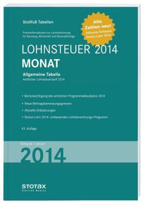 Tabelle, Lohnsteuer 2014 Monat