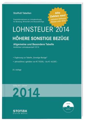 Tabelle, Lohnsteuer 2014 H&ouml;here Sonstige Bez&uuml;ge