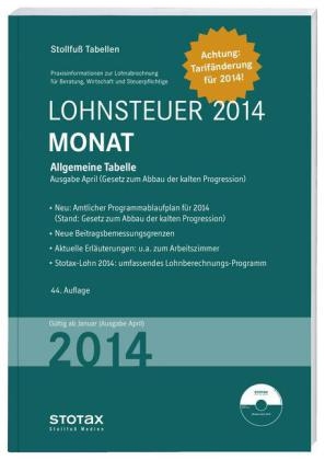 Tabelle, Lohnsteuer 2014 Monat, Tag