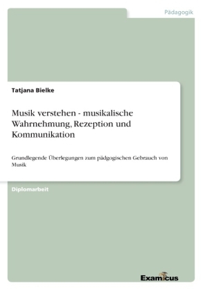 Musik verstehen - musikalische Wahrnehmung, Rezeption und Kommunikation