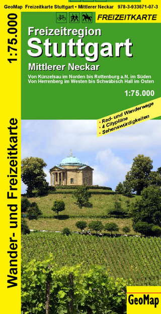 Stuttgart Mttlerer Neckar Rad- und Freizeitkarte