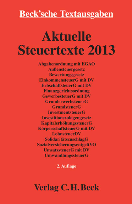 Aktuelle Steuertexte 2013