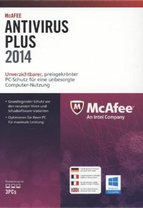 McAfee AntiVirus Plus 2014, 3 User, DVD-ROM