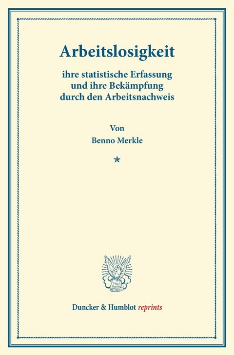 Arbeitslosigkeit, - Benno Merkle