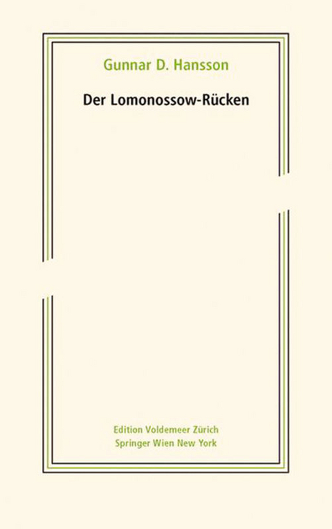 Der Lomonossow-R&uuml;cken - Gunnar D. Hansson