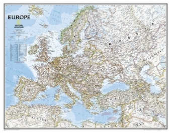 Europa, classic, politisch, laminiert