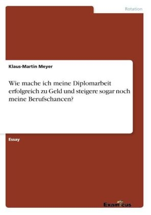 Wie mache ich meine Diplomarbeit erfolgreich zu Geld und steigere sogar noch meine Berufschancen? - Klaus-Martin Meyer