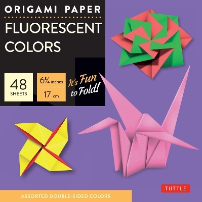 Origami Paper - Fluorescent Colors - 6 3/4" - 48 Sheets - 