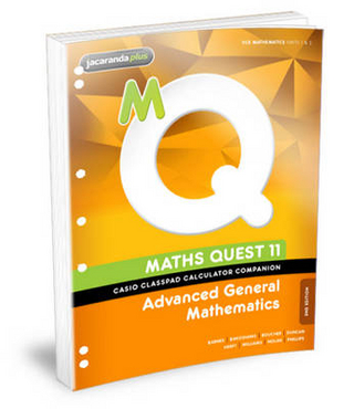 Maths Quest 11 Advanced General Mathematics Casio Classpad Calculator Companion Flexisaver