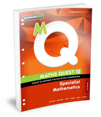 Maths Quest 12 Specialist Mathematics Casio Classpad Calculator Companion Flexisaver - Raymond Rozen, Patrick Scoble, Pauline Holland