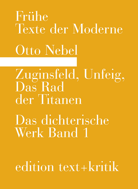 Buchpaket: Otto Nebel. Das dichterische Werk - Otto Nebel