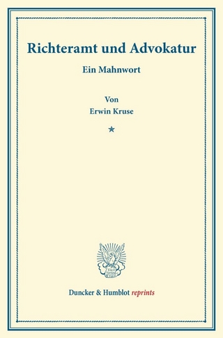 Richteramt und Advokatur.