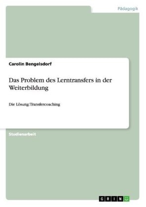 Das Problem des Lerntransfers in der Weiterbildung - Carolin Bengelsdorf