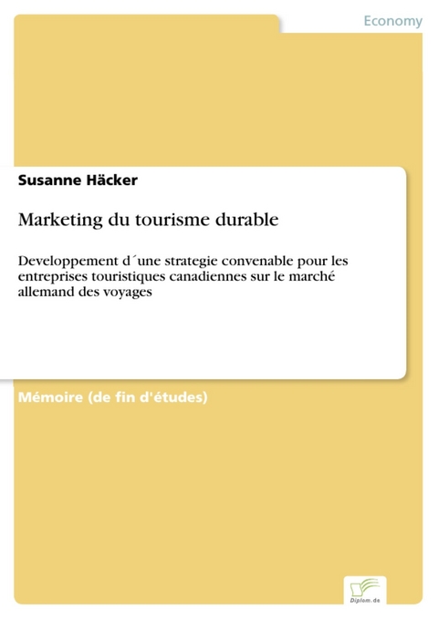 Marketing du tourisme durable -  Susanne Häcker