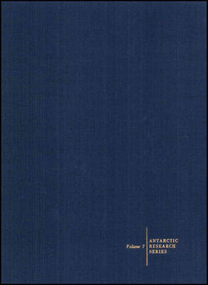 Antarctic Research – The Matthew Fontaine Maury Memorial Symposium V7