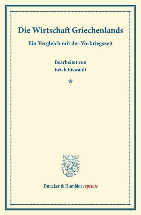 Die Wirtschaft Griechenlands.