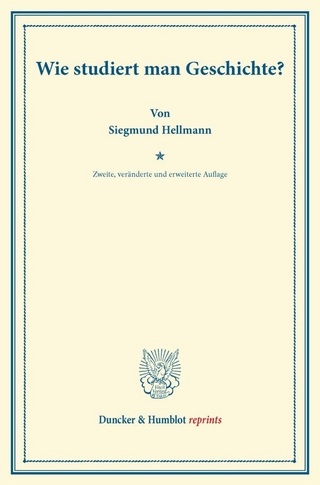 Wie studiert man Geschichte?