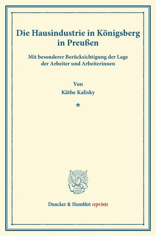 Die Hausindustrie in Königsberg i.Pr.
