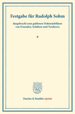 Festgabe für Rudolph Sohm
