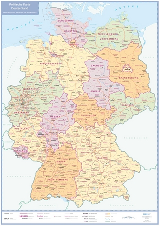 Politische Karte Deutschland