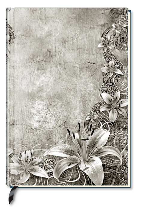 Premium Book Floral Art - Notizbuch - liniert - (12 x 17)