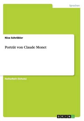 Portr&Atilde;&curren;t von Claude Monet - Nico Schr&Atilde;&para;bler