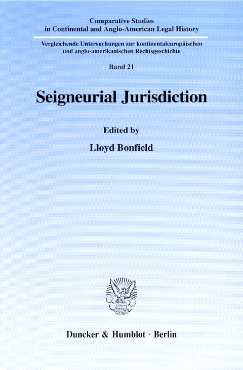 Seigneurial Jurisdiction. - 
