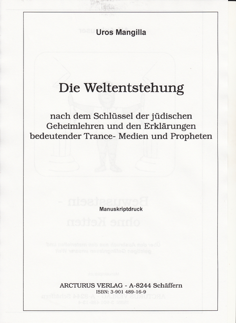 Die Weltentstehung - Uros Mangilla