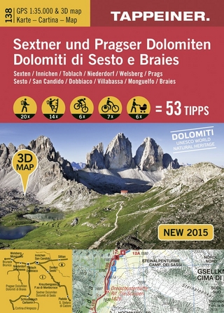 3D-Wanderkarte Sextner und Pragser Dolomiten