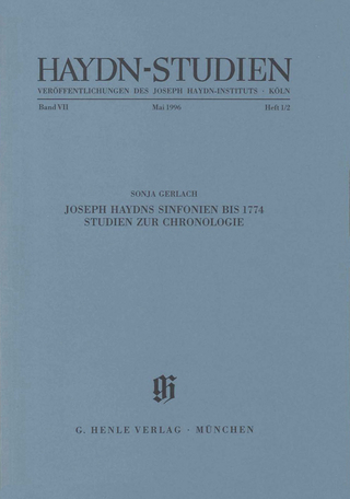 Haydn-Studien - Joseph Haydns Sinfonien bis 1774. Studien zur Chronologie