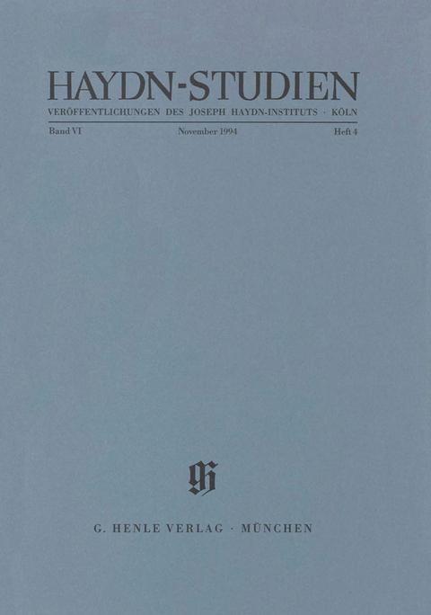 Haydn-Studien - November 1994