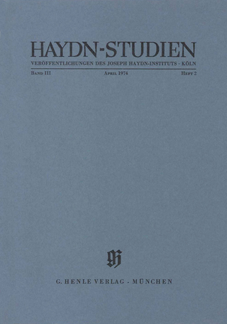 Haydn-Studien - April 1974
