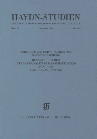 Haydn-Studien - Perspektiven und Aufgaben der Haydn-Forschung. Kongressbericht 2005