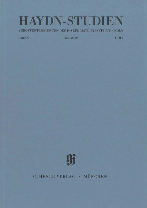 Haydn-Studien. - Mai 2010.
